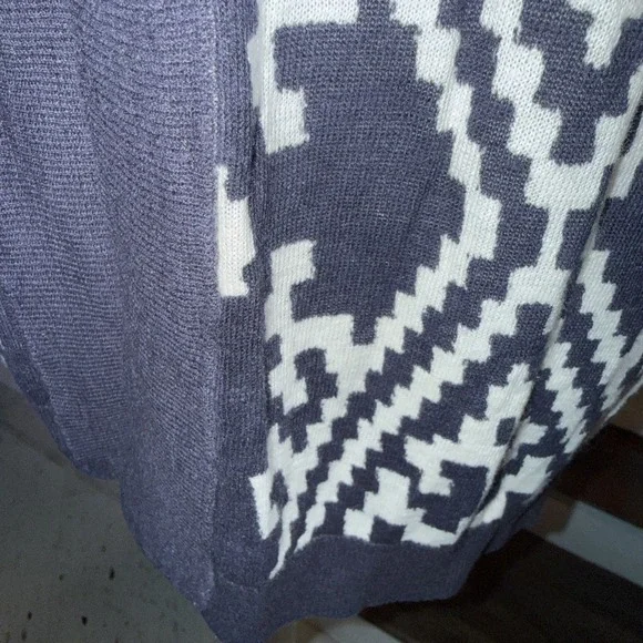 Talbots Womens Linen Knit Cardigan Open Front Sz Lp Beach Lightweight Blue White - Picture 3 of 10